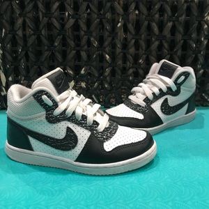 Black and White Nike Lace High Tops